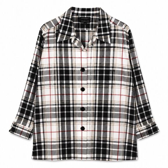 Foxcroft Tops - Foxcroft Wrinkle Free Plaid Button Up Blouse Women Plus 18W Long Sleeve Shirt